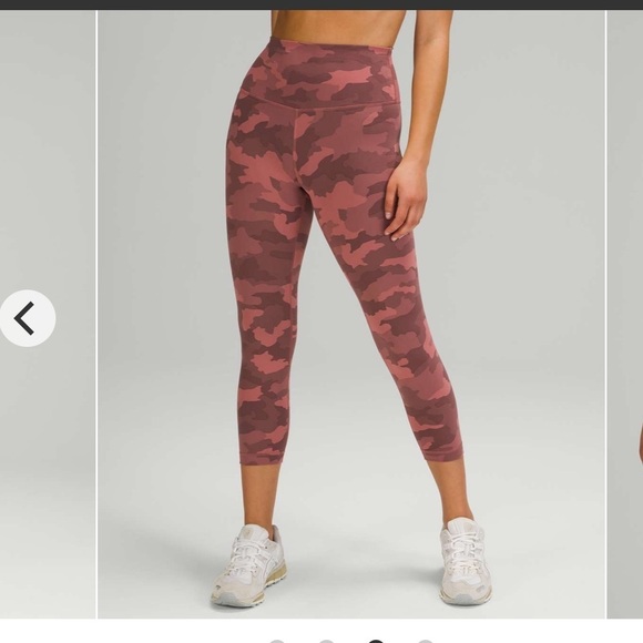 Lululemon Wunder Train High-Rise Crop 23" Heritage 365 Camo Brier Rose Multi 12 - Picture 2 of 9